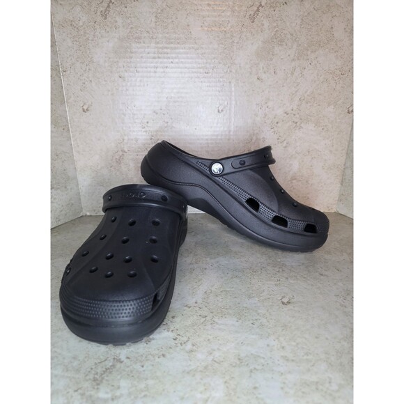 Crocs Iconic Comfort Slip On Shoes Women Sz 9 Baya Casual Comfort Platform Clogs - Picture 1 of 7